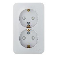 Розетка Systeme Electric Blanca накладная алюминий со шторками (BLNRA011213)