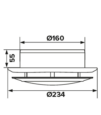 Анемостат вытяжной регулируемый Era с фланцем d160 мм белый