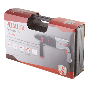 Перфоратор электрический Ресанта П-30-900К 900 Вт 4,3 Дж SDS-plus (75/3/2)