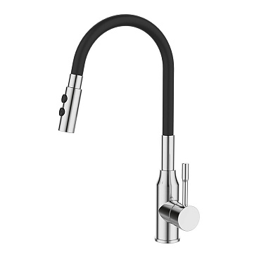 Смеситель для кухни Milardo Meal черный/хром с гибким изливом однорычажный (M01SB2FM05)