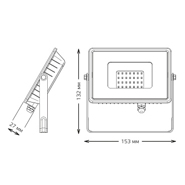 Прожектор светодиодный Gauss Qplus ДО-20 6500К 20 Вт IP65 черный