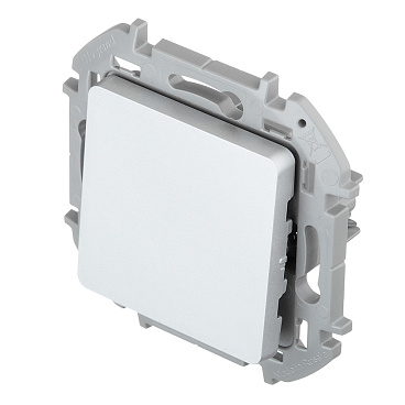 Выключатель Legrand Inspiria одноклавишный встраиваемый алюминий (673602)