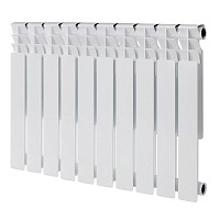 Радиатор биметаллический КМ 500 мм 10 секций 1" боковое подключение белый