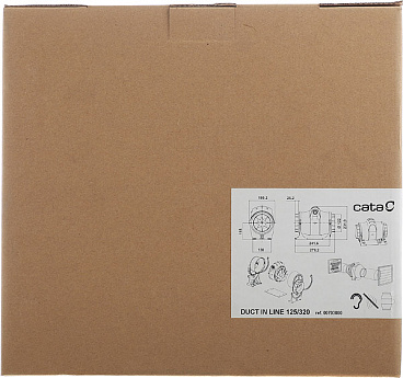 Вентилятор канальный осевой Cata Duct In Line d125 мм слоновая кость