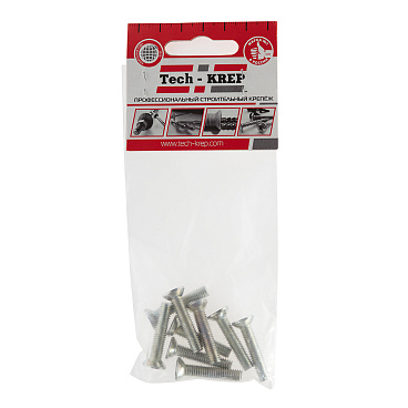 Винт оцинкованный M6x30 мм DIN 965 потайная головка (9 шт.)