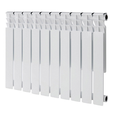 Радиатор биметаллический КМ 500 мм 10 секций 1" боковое подключение белый