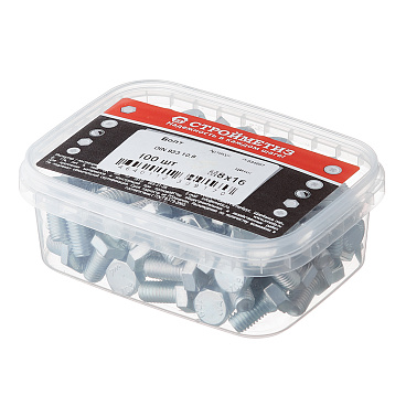 Болт оцинкованный M8x16 мм DIN 933 10,9 (100 шт.)