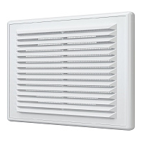 Решетка вентиляционная пластиковая приточно-вытяжная Era Р 150х150 мм с сеткой белая