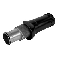 Вентиляционный выход Поливент изолированный d125х160 мм черный RAL 9005