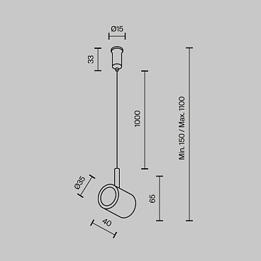 Комплектующие для трекового светильника Technical TRA154CSW-1B