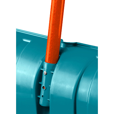 Снеговая лопата GRINDA PROLine FIBER-500 500 мм пластиковая с алюминиевой планкой, особопрочный легкий черенок из фибергласса, V-ручка