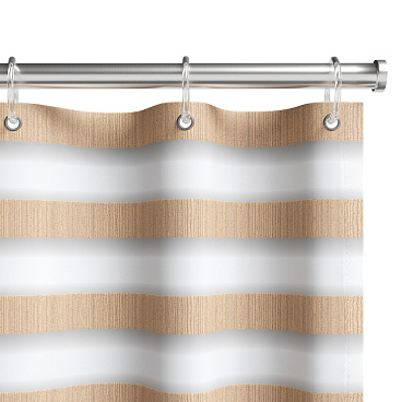 Штора для ванны Fora Spiral 1800х1800 мм полиэстер белая/бежевая (FOR-SPL201)