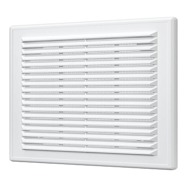 Решетка вентиляционная пластиковая приточно-вытяжная Era Р 208х208 мм с сеткой белая