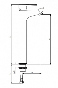 Смеситель для раковины LAPARET Аламера/ALAMERA высокий N2016202LPT