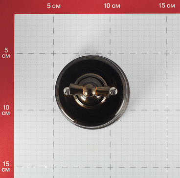 Выключатель Bironi Лизетта одноклавишный накладной бронза ретро (B1-201-25)