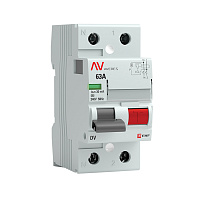 УЗО EKF Averes DV 63А 1P+N тип A 30 мА 10 кА (rccb-2-63-30-a-av)