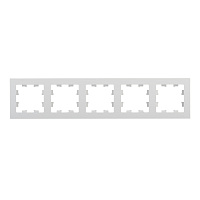 Рамка Systeme Electric AtlasDesign пятиместная белая (ATN000105)