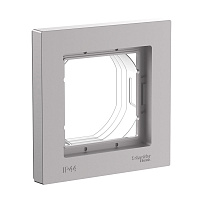 Рамка Systeme Electric AtlasDesign Aqua одноместная алюминий (ATN440301)