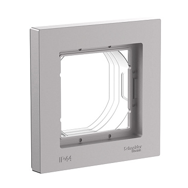 Рамка Systeme Electric AtlasDesign Aqua одноместная алюминий (ATN440301)