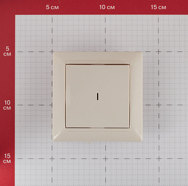 Выключатель Svet одноклавишный встраиваемый бежевый с подсветкой (SV1001-0009)