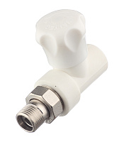 Клапан полипропиленовый Valtec 20 мм х 1/2 НР(ш) для радиатора с американкой (VTp.717.V.02004)