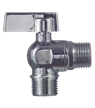 Кран шаровой латунный Valtec 1/2 НР(ш) х 1/2 НР(ш) к бытовой технике мини угловой (VT.392.N.04)