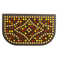 Коврик придверный противоскользящий Format Tour Мозаика 40х68 см влаговпитывающий коричневый