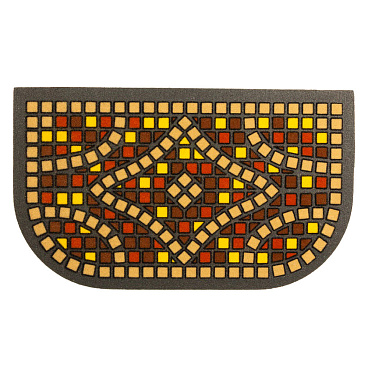 Коврик придверный противоскользящий Format Tour Мозаика 40х68 см влаговпитывающий коричневый