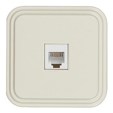 Розетка телефонная Svet накладная бежевая (0219-00021)