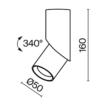 Потолочный светильник Technical C027CL-L10B
