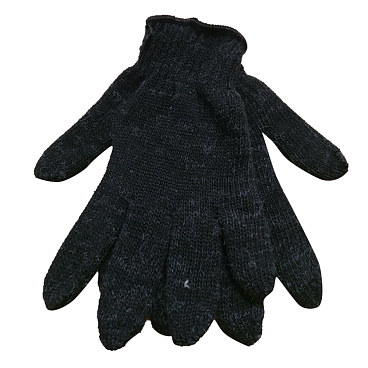 Перчатки шерстяные утепленные черные 10 (XL)