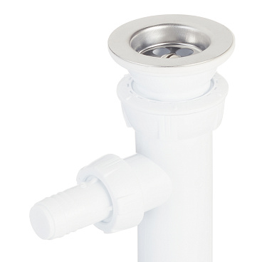 Сифон для раковины Wirquin Pro 1 1/2х40 мм с выпуском d63 мм с соединением 40/50 мм с отводом (30718052)