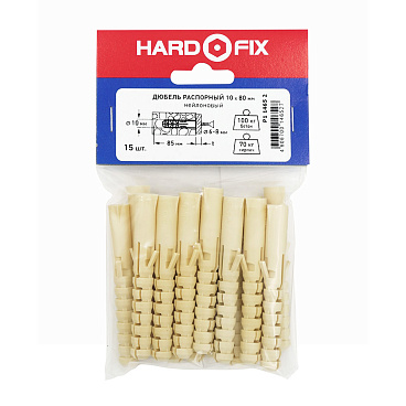 Дюбель распорный Hard-Fix 10x80 мм нейлон (15 шт.)