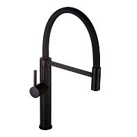 Смеситель для кухни Esko K15B черный с гибким изливом однорычажный (K51B)