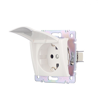 Розетка Legrand Valena встраиваемая белая с крышкой (694270)