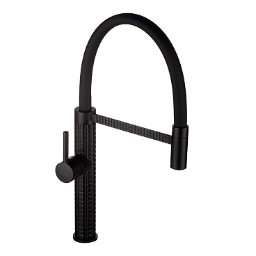 Смеситель для кухни Esko K15B черный с гибким изливом однорычажный (K51B)