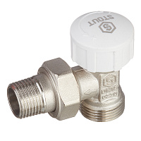 Клапан термостатический угловой Stout 1/2 ВР(г) х 3/4 НР(ш) для радиатора под евроконус (SVT-0002-100015)