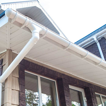 Желоб водосточный Docke Lux пластиковый d140 мм 3 м пломбир RAL 9003