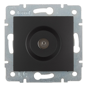 Розетка телевизионная Lezard Karina встраиваемая черный бархат (707-4288-130)