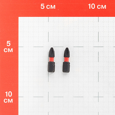Бита КМ (882102) PH2 магнитная 25 мм ударная (2 шт.)