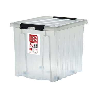 Контейнер для хранения Rox Box (050-00.07) 500х390х405 мм 50 л с крышкой и роликами