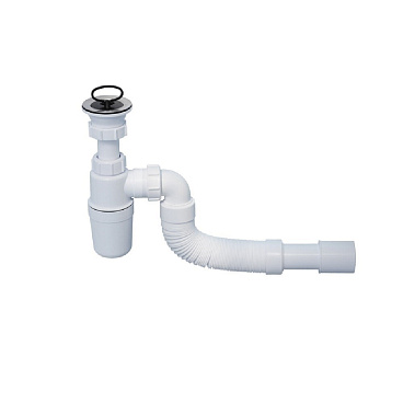 Сифон для мойки McAlpine 1 1/2х40/50 мм с выпуском d70 мм с соединением 40/50 мм с пробкой (MRSK9)