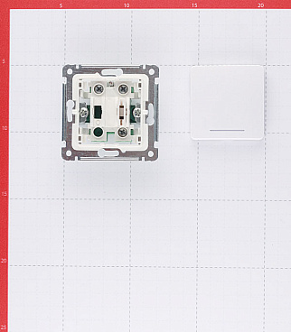 Переключатель Hegel Master одноклавишный встраиваемый белый (ВС10-461)