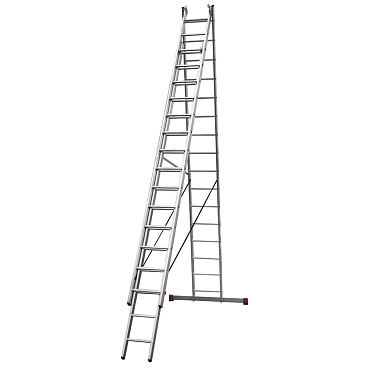 Лестница алюминиевая трансформер трехсекционная 16 ступеней Новая высота профессиональная