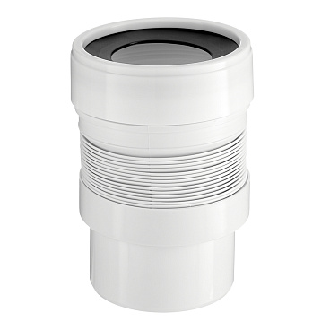 Слив для унитаза АНИ пласт d110 мм пластиковый гофрированный для внутренней канализации (K821)