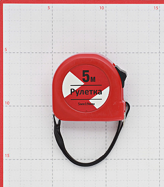 Рулетка с фиксатором 5 м x 19 мм