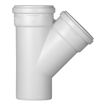 Тройник Pro Aqua Stilte Plus d110 мм 45° пластиковый шумопоглощающий для внутренней канализации
