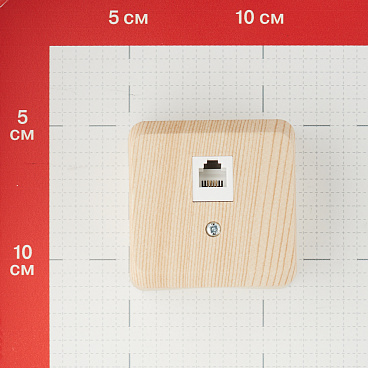 Розетка телефонная Systeme Electric Этюд накладная сосна (TELA-001D)