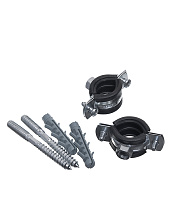 Хомут сантехнический 1/2" 20-23 мм оцинкованная сталь со шпилькой и дюбелем (2 шт.)