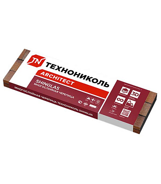 Черепица гибкая Шинглас Кантри многослойная аризона 2,6 кв.м